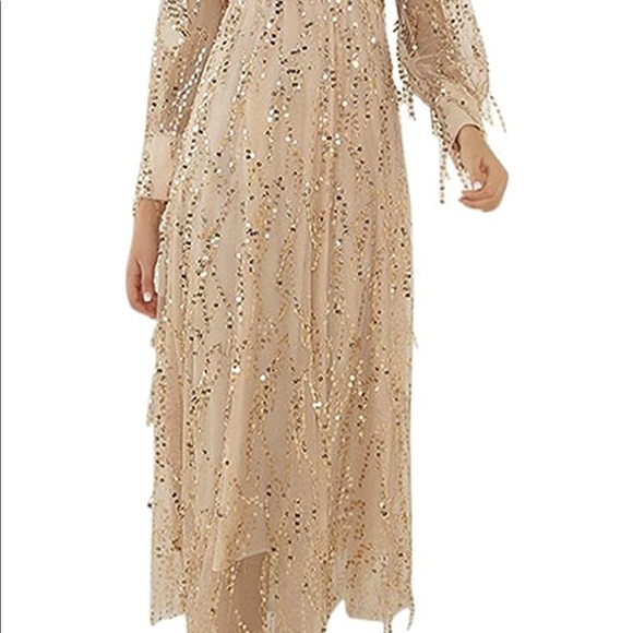 size X-Large champagne sequins dress - Picture 4 of 7